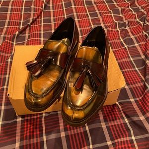 Zara Camo Print Loafers